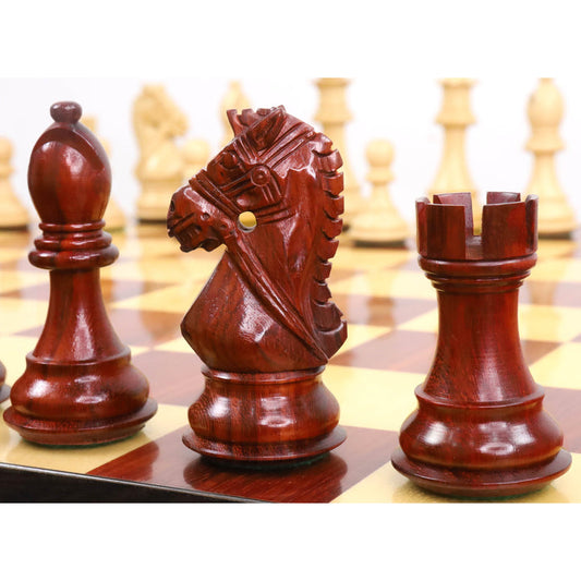 3.9" Bridle Staunton Luxury Chess Set – Chess Pieces Only (Bud Rosewood & Boxwood)