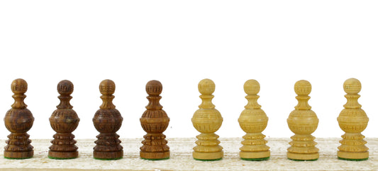 5" Gigantic Globe Series Hand Carved Chess Pieces Only Set