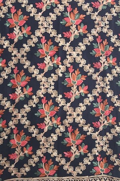 Pure Cashmilon Kashmiri Embroidery Shawls, Stoles for Women, (80 x 28 inch)