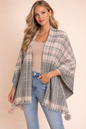 Luxury Brown Beige Winter Shawl for Women