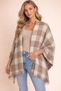 Luxury Brown Beige Winter Shawl for Women