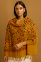 Kashmir Embroidered, Poly Acralic Wool 28"X80" Traditional Ari Embroidery Shawl/Stoles for Women,Ladies,Girls