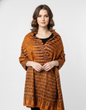 Women Wool Blend, Pink Jacquard Wovewn Designer Shawl/Wrap