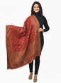 Women Wool Blend, Pink Jacquard Wovewn Designer Shawl/Wrap