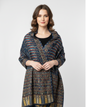Women Wool Blend, Pink Jacquard Wovewn Designer Shawl/Wrap