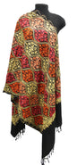 Kashmiri Shawl With Kashmire Embroidery, Indian Stole/Shawl, Mulit Color Embroidery Shawl, Aari Embroidery,Shawl Women, Kashmiri Accessory Size -28x80