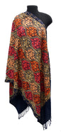 Kashmiri Shawl With Kashmire Embroidery, Indian Shawl, Mulit Color Embroidery Shawl, Aari Embroidery,Shawl Women, Kashmiri Accessory Size -28x80
