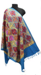 Kashmiri Shawl With Kashmire Embroidery, Indian Stole/Shawl, Mulit Color Embroidery Shawl, Aari Embroidery,Shawl Women, Kashmiri Accessory Size -28x80