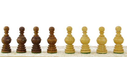 5" Gigantic Globe Series Hand Carved Chess Pieces Only Set