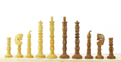Wooden Chess Pieces Only, Tournament Chess Pieces Set for Wooden Chess Board, Made in Rosewood & Boxwood (Note - Chess Board & Storage Box Not Included),