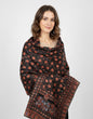 Women Wool Blend, Pink Jacquard Wovewn Designer Shawl/Wrap