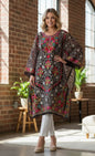 Kashmiri Georgette Long Kurti with Aari Embroidery,Semi-Stitched.