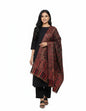Women Wool Blend, Pink Jacquard Wovewn Designer Shawl/Wrap